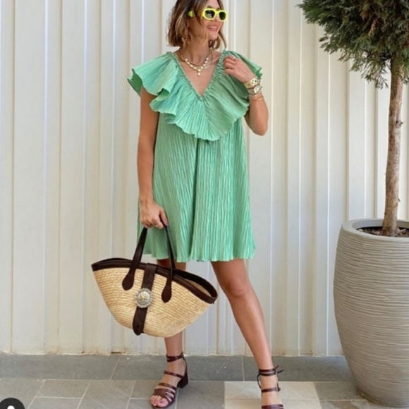 Zara Green Mini Dress - Picture 16 of 16